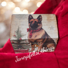 Decoupaged wooden trinket chest