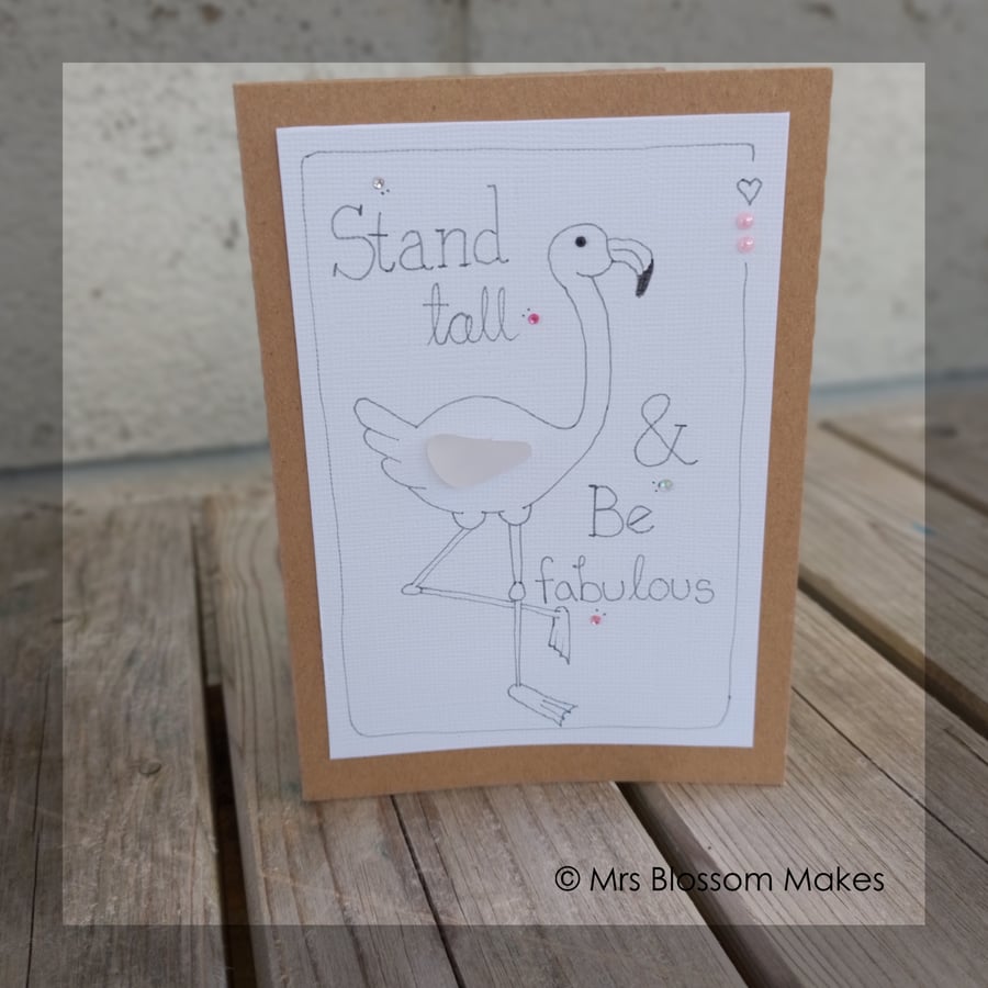 Sea Glass Greeting Card - Stand tall and be fabulous