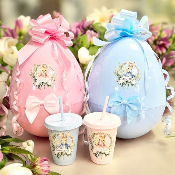 Jumbo Easter Egg and matching cup Personalised 