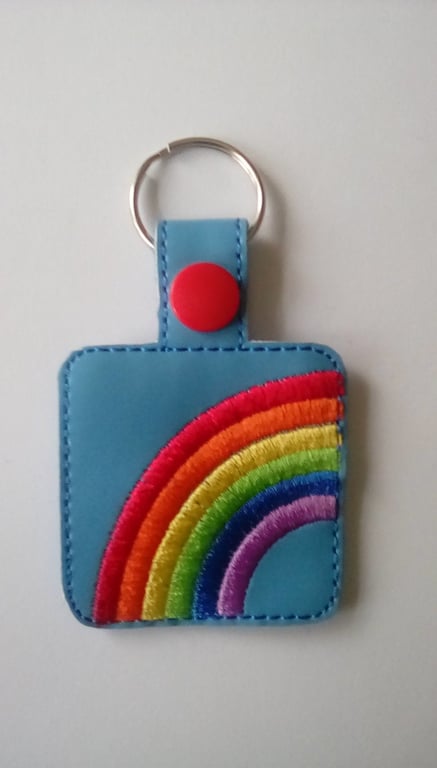 640. Rainbow square keyring.