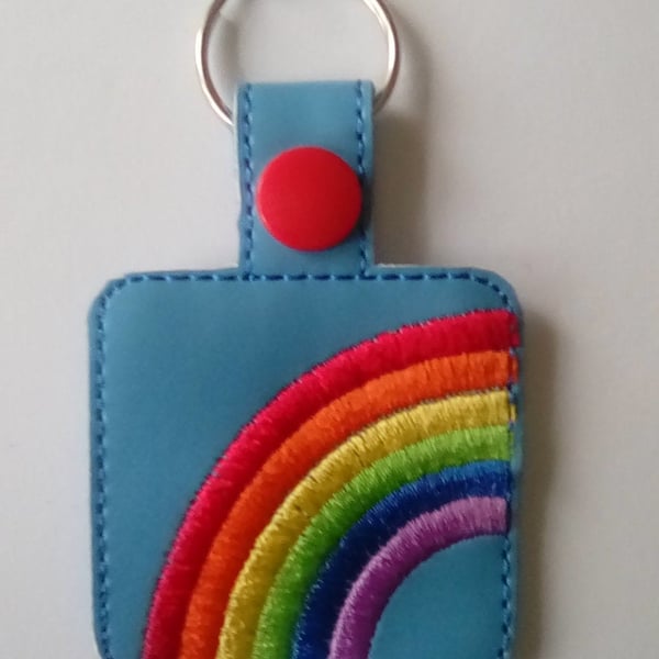 640. Rainbow square keyring.