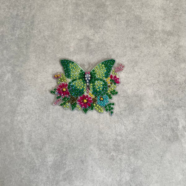 Hand Made Diamond Art Butterfly Acrylic Fridge Magnet 005