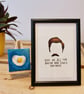 Ron Swanson - Bacon and Eggs - Parks and Rec - Postcard - A6 Print