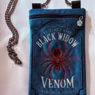 Embroidered Alchemist inspired Black Widow Bag - Velour