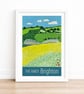 Brighton Amex stadium travel poster print by Susie West - Image 1