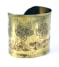 Etched brass flower Cuff - large size - Image 3