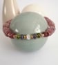 Strawberry quartz bracelet with tanzanite peridot & moonstone - Image 6