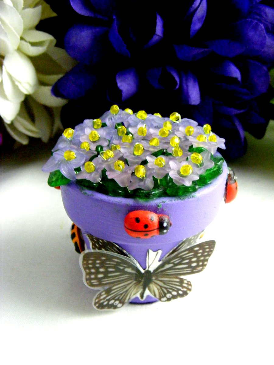 A Potful of Violets Ornament.