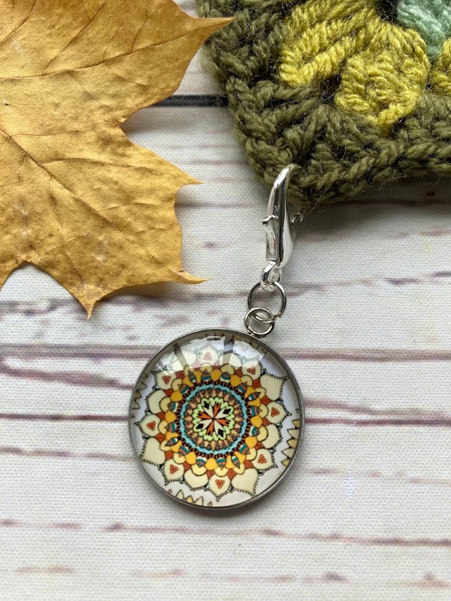 Stitch markers for crochet & knitting Autumn mandala