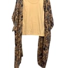 Upcycled One-of-a-Kind Owl-Themed Boho Top – Handmade