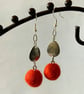  Merino wool ball earrings - Image 1