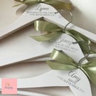 Personalised Wedding Hanger - Laser Engraved Bridal Party Wooden Hanger