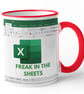 Funny Office Excel Work Mug Freak In The Sheets co worker Gift - Image 2