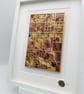 Stourhead Garden original geometric pressed flower art with gold leaf grid