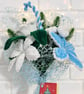 Winter Wonderland Lily Arrangement Blue & White Festive Everlasting Flowers