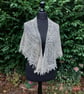 Handspun, Hand-knitted Luxury Shawl in Pure Wensleydale Wool - Image 2