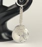Howlite Donut Handbag Charm with Chainmaille Chain and Keyring - Image 3
