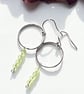 Peridot and sterling silver drop earrings  - Image 1