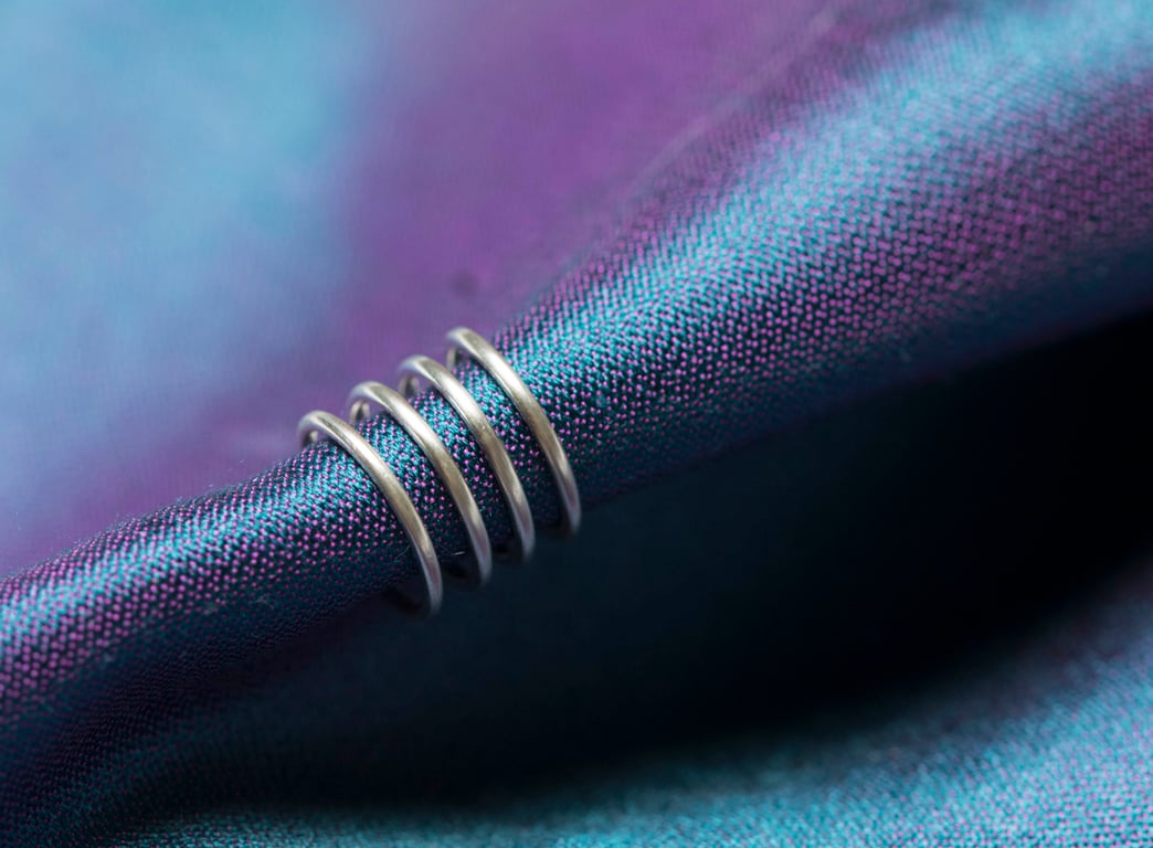 Four hooped ear cuff in Sterling Silver. Brush matt texture or mirror finished