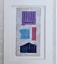 Colourful Combinations Pink Purple Blues Handstitched Geometric Art Pictures - Image 9