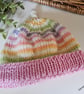 Designer Baby Merino Wool Booties & Hat Gift Set 0-3 months size - Image 5