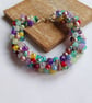 Multi Colour Glass Bead Full Cluster Bracelet - Image 4