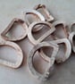 30mm Real Coconut D. Rings LAST 4 x 30mm Natural - Image 2