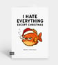 Funny Christmas Card - Grumpy Fish