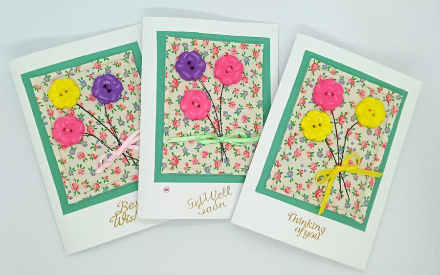 Thoughtful Flower Fabric cards