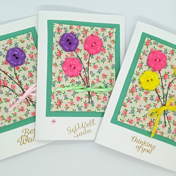 Thoughtful Flower Fabric cards