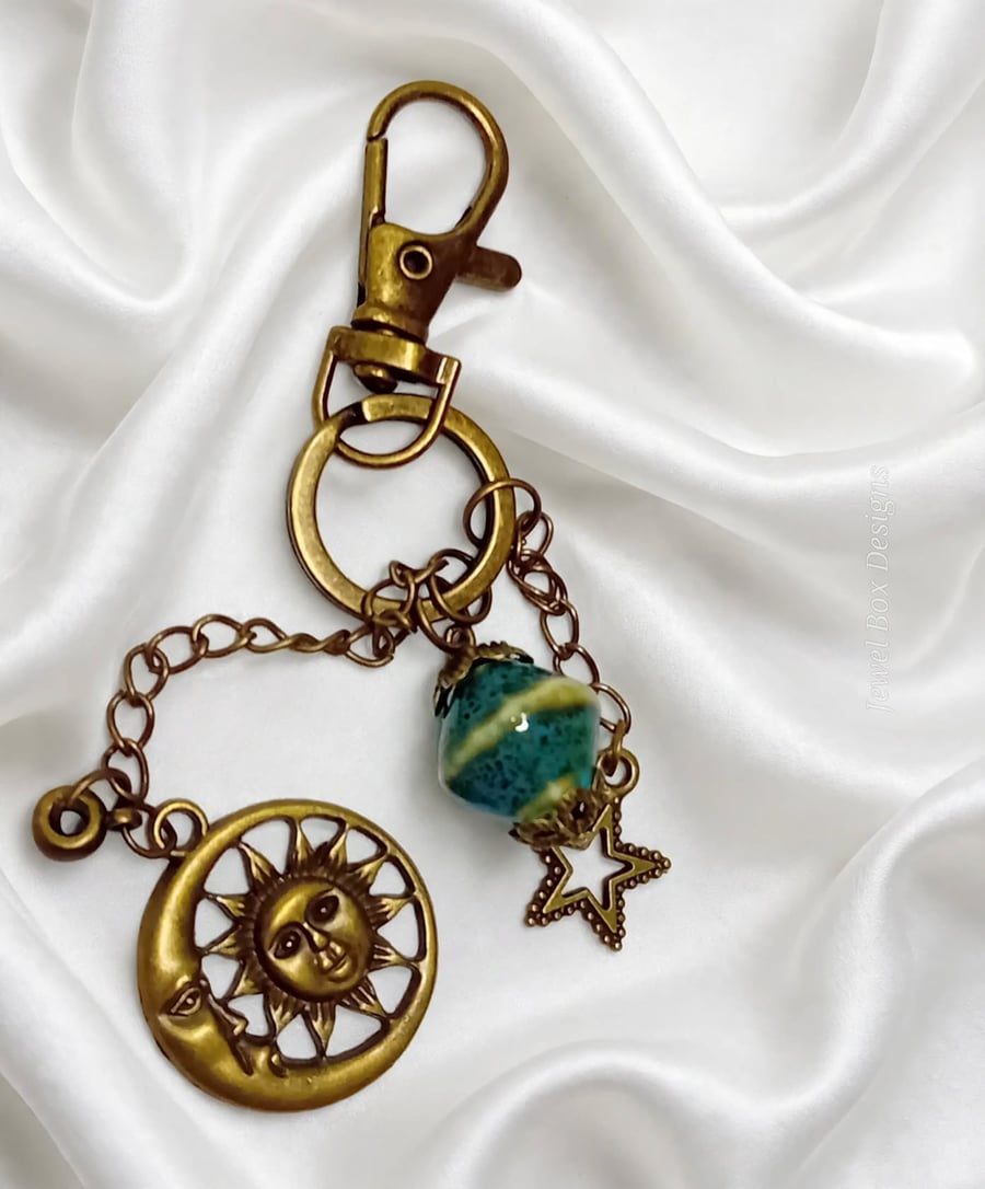 Sun and Moon Hand Bag Charm