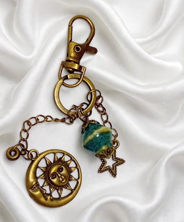 Sun and Moon Hand Bag Charm