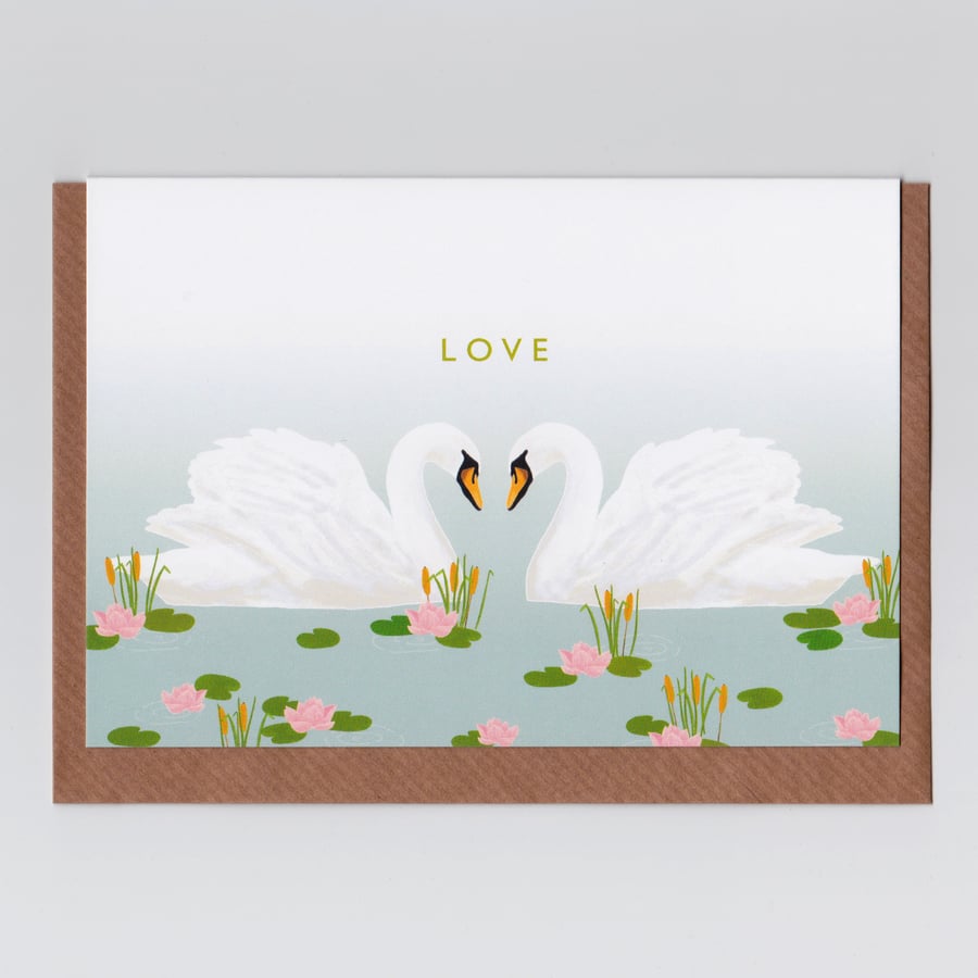 Love Card - Swans