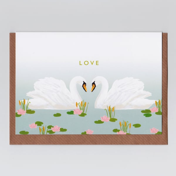 Love Card - Swans