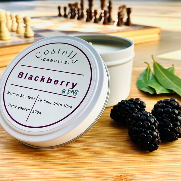 Premium Blackberry & Bay Handmade Natural Soy Wax Scented Candle