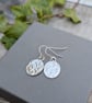 Sterling Silver Oval Disc Earrings with Oval Pattern - JBJ1098