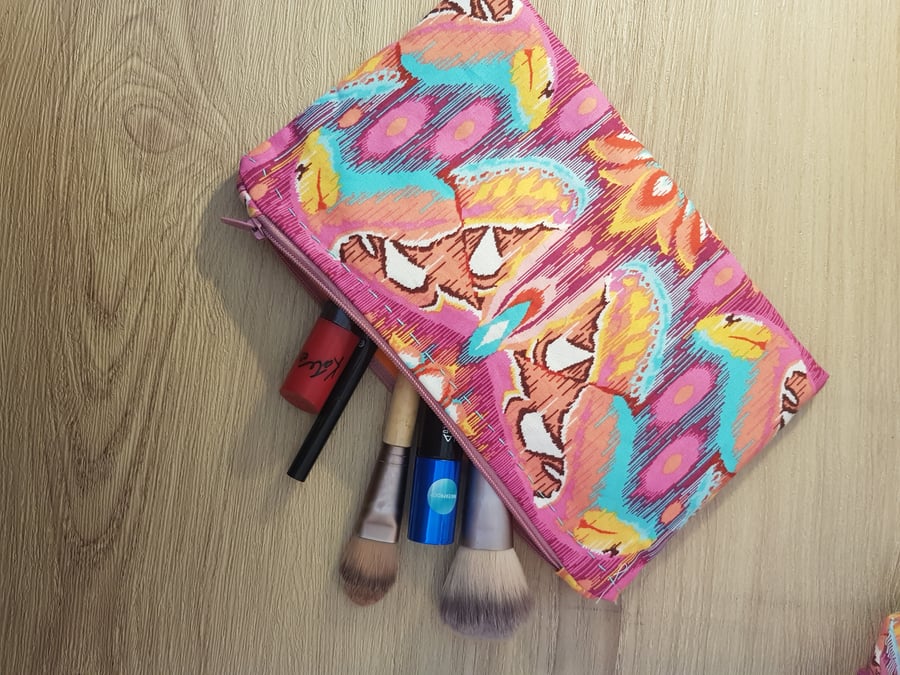 Tula pink atlas moth make up bag 