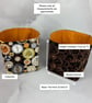 Clocks fabric basket, Steampunk storage bin, 2 options, Handmade - Image 10