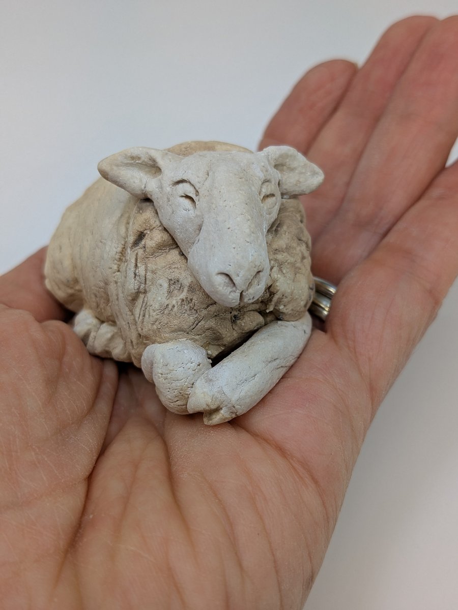 Sleepy Sheep Sculpture 1