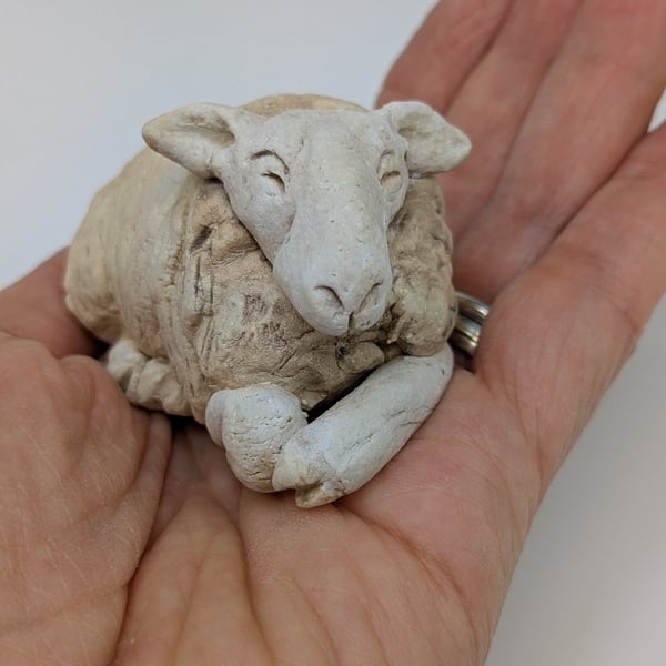 Sleepy Sheep Sculpture 1