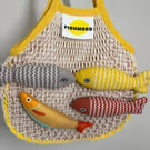 Yellow mesh fishmood bag