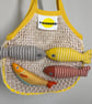 Yellow mesh fishmood bag