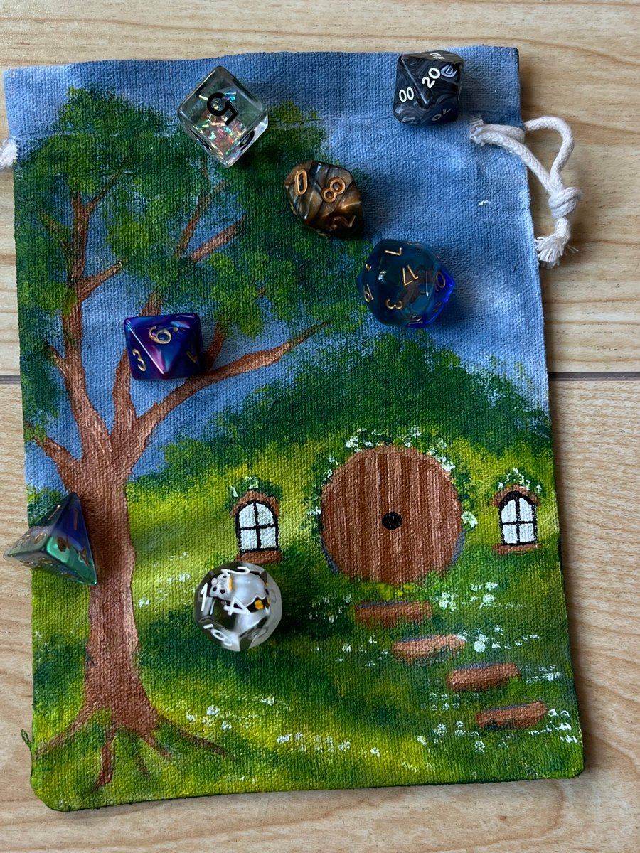 Dice and trinkets bag: Hobbiton