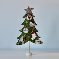 'Christmas Tree on a Wooden Stand Three'