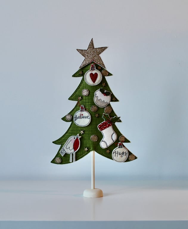 'Christmas Tree on a Wooden Stand Three'