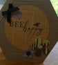 Hexagonal Bee Happy Card - Bees and Flowers - Image 8