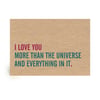 I Love You More Than The Universe Valentine Card
