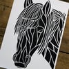 New Forest Pony Paper Cut A4