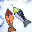 Stained Glass Fish Ornament