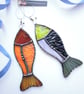 Stained Glass Fish Ornament